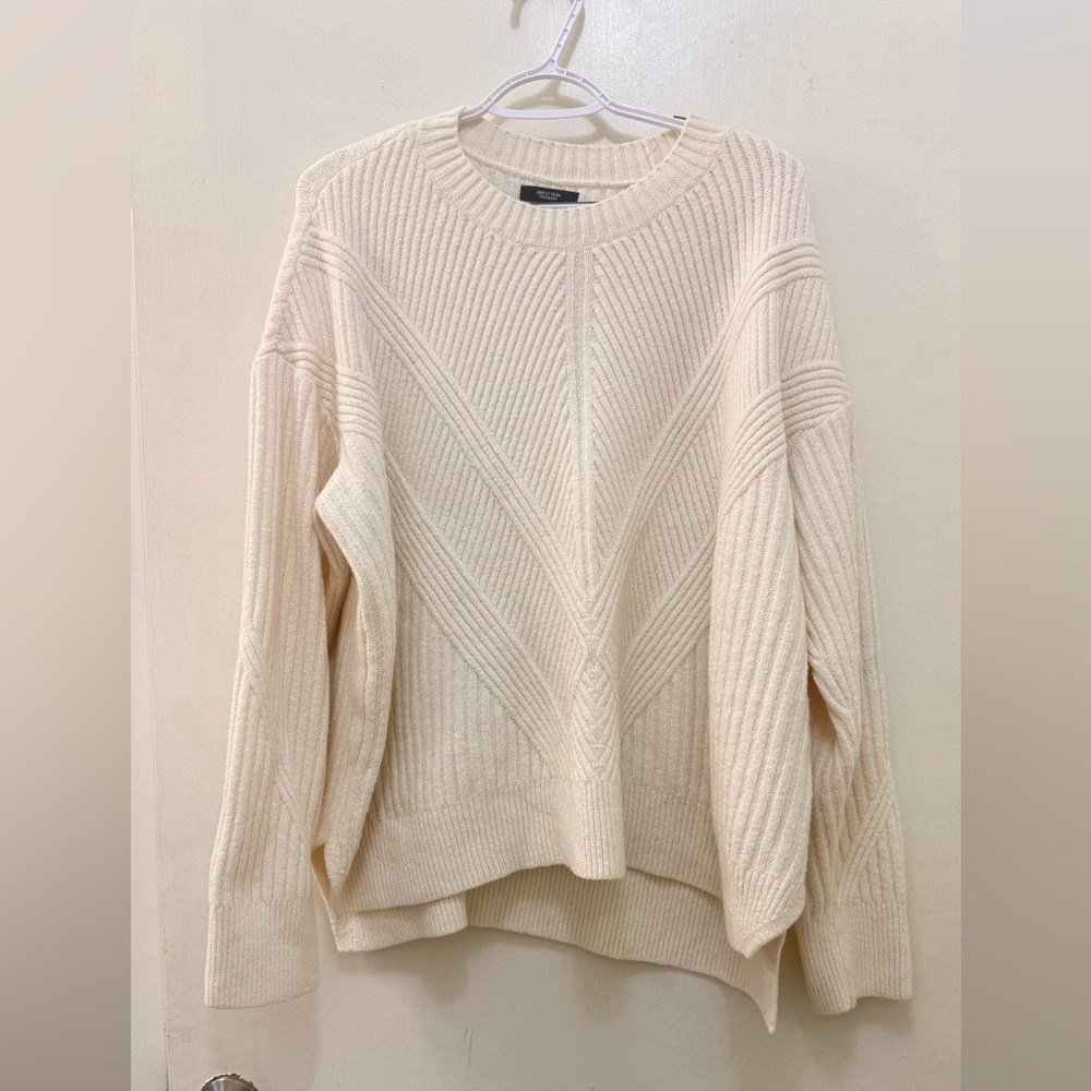 Vera Wang Cream Ribbed Sweater